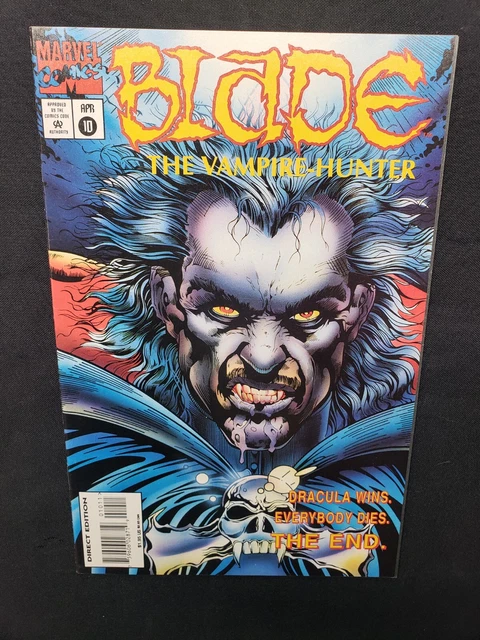 Blade #10 Dracula Appearance Marvel 1995 Last Issue LOW PRINT RUN VF