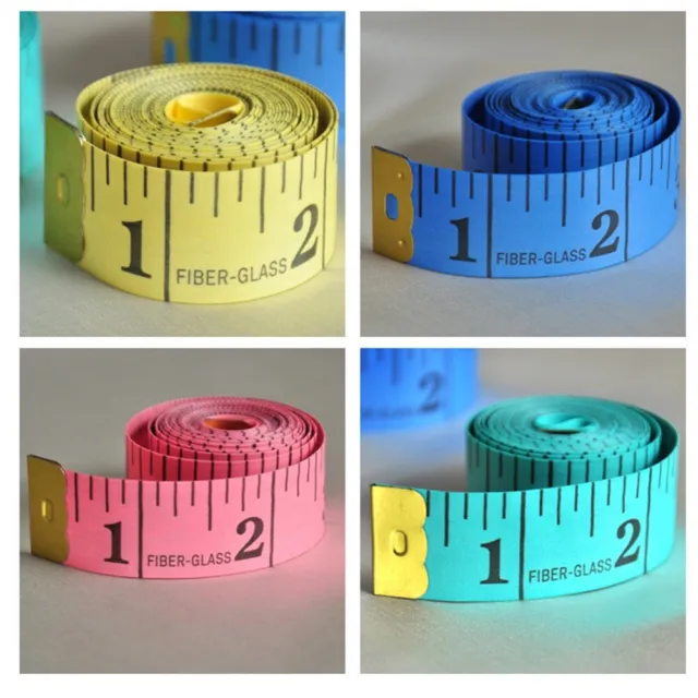 CE Compass Sewing Measuring Tape Soft Ruler Ribbon for Cloth Fabric Tailor  Seamstress Clothes Body Flexible (Colored Tape Measure 12 Pack)