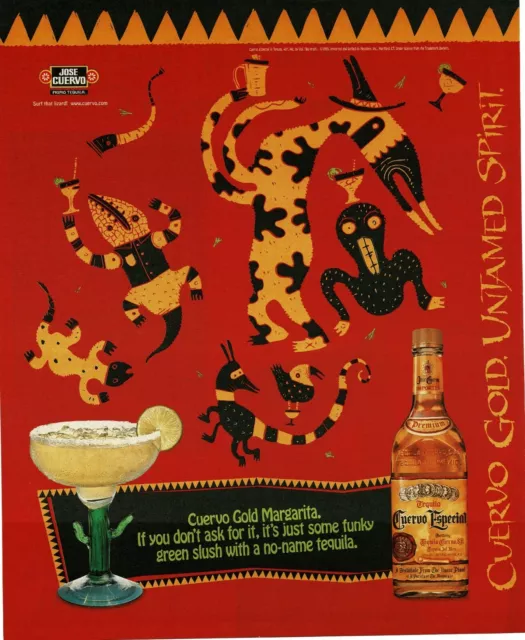 1996 JOSE CUERVO Especial Gold Tequila Untamed Spirit Vintage Print Ad