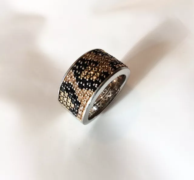Bague En Argent Massif 925/1000 Rhodié TI SENTO - Taille 54, Style Alliance - Neuf Avec étiquettes