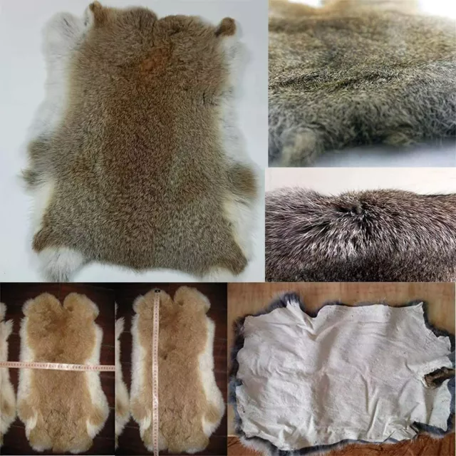 5PCS Natural Rabbit Skin Pelts Hide Animal Fur Leather Decor Craft Grade Yellow 5PCS Natural Rabbit Skin Pelts Hide Animal Fur Leather Decor Craft Grade Yellow