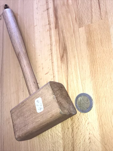 N°420 outillage outils anciens OLD TOOL HAMMER Outil ancien marteau Maillet bois