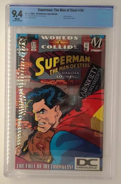 DC Superman Man of Steel #35 (1994) CBCS 9.4, DCU VARIANT 1st Static Shock in DC