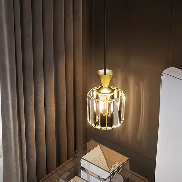 Modern Crystal Chandelier Ceiling Light Pendant Light Round Dining Room Bedroom
