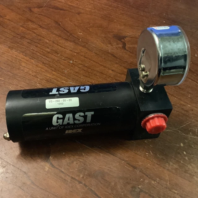 Gast VG-260-00-00 MultiStage Venturi Vacuum Generator,17 CFM Open Flow