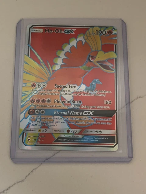 Ho-Oh GX 131/147 Full Art Ultra seltene Holo brennende Schatten Pokémonkarte