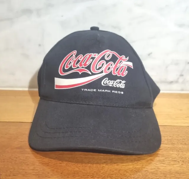 Coca Cola Coke Hat Cap One Size Fits All Adjustable Black New [Free Postage]