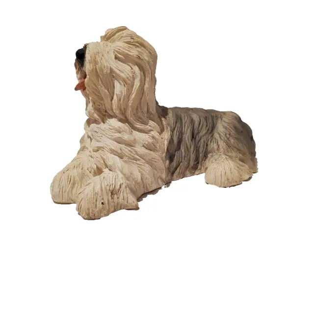 Bearded Collie Dog Breed Collectible Resin Dog Figure 4"