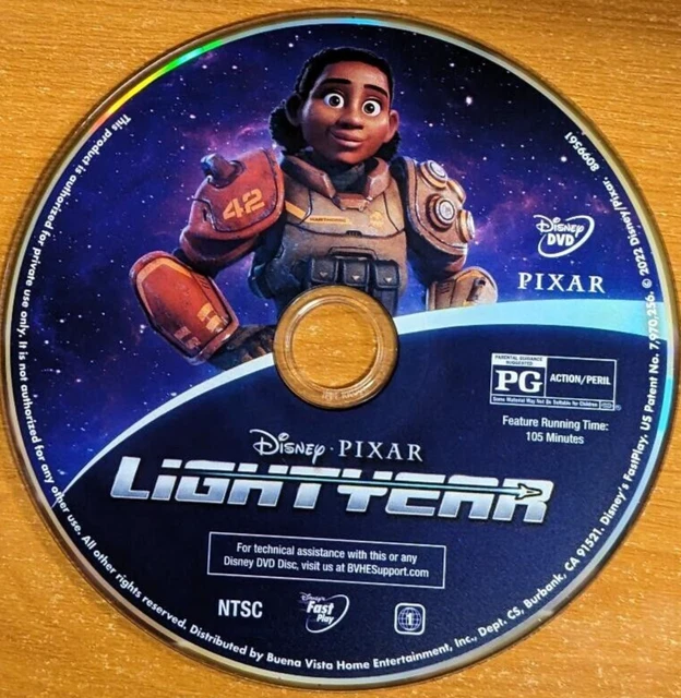 Lightyear 2022 DISNEY PIXAR Origin of Buzz DVD ~ *DISC ONLY* 100% Authentic MINT