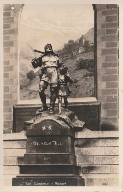 Alte Ansichtskarte Altdorf, Wilhelm Tell Denkmal, Uri Schweiz