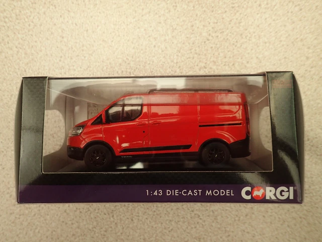 Corgi Ford Transit Custom Trail – 1/43 – Race Red – Modèle Miniature Pour Collectionneur – Dès 14 Ans