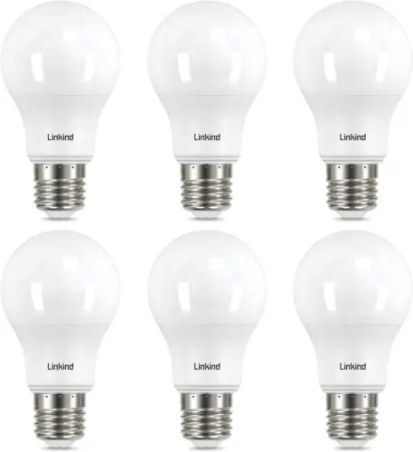 Linkind LED E27 Screw Bulb, 8.2W (60W Equivalent), Warm White 2700K A60...