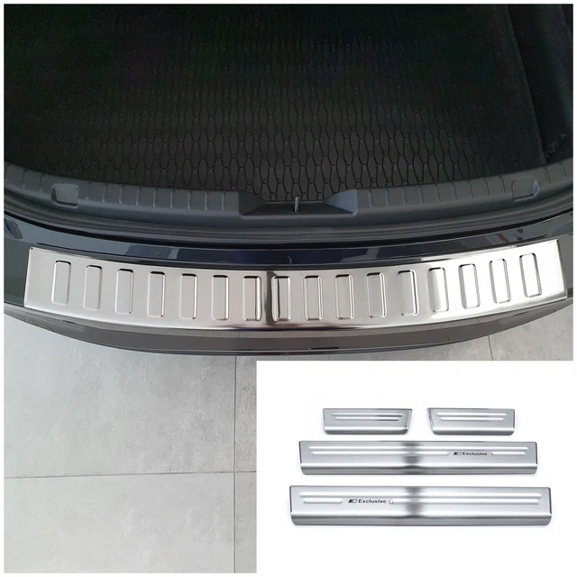 Protection De Seuil De Coffre En Acier Inoxydable Pour Mazda CX-5 (2012-2017) - Épaisseur 0,7mm - Adhésif 3M - Installation Facile Sans Perçage