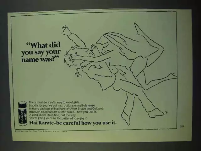 1969 Hai Karate After Shave and Cologne Ad - Your Name