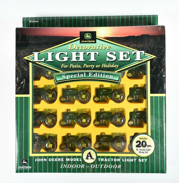 JOHN DEERE MODEL A Tractor 20 Piece Indoor Outdoor Decorative Light Set