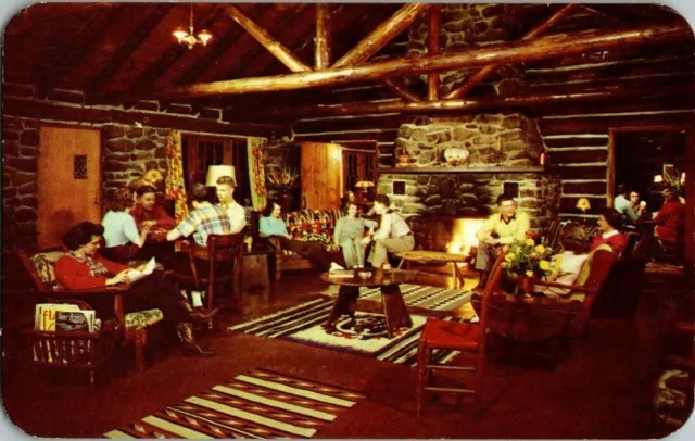 1950'S. Interior, Hidden Valley Ranch, Lake Luzerne, Ny Postcard. T25