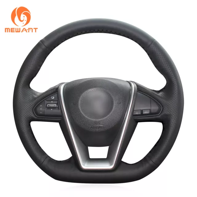 MEWANT Black Artificial Leather Steering Wheel Cover for Nissan Maxima 2016-2020