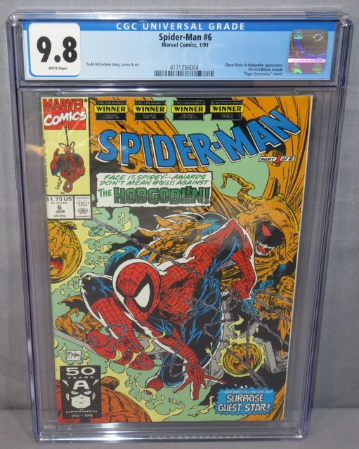 SPIDER-MAN #6 (Ghost Rider & Hobgoblin app) CGC 9.8 NM/MT Marvel Comics 1991