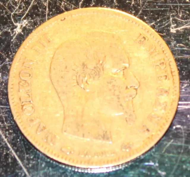 France, Napoleon III,10 Francs, 1857, Gold, KM 784.3