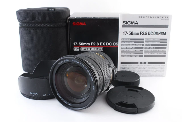 Sigma Ex Dc 17-50mm F/2.8 HSM OS Lentille Avec / Boîte pour Nikon Mij Testé #