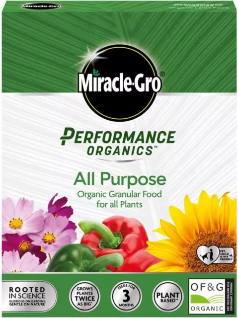 Miracle-Gro Plant Food Fertilizer Performance Organics Granular Feed All Plants