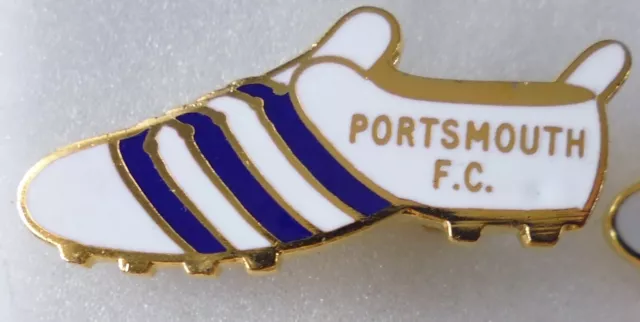 PORTSMOUTH Enamel Pin Badge FOOTBALL CLUB Boot Style