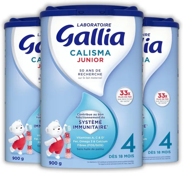 2x 900g Gallia Calisma Junior 4 Wachstumsmilchpulver für Babys NEU MHD 3/25