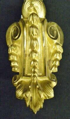 Pair of Vintage Solid Brass 9" French Ornate Style Art Nouveau Curtain Tie Backs