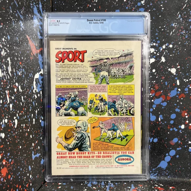 Doom Patrol #100 (Dec 1965, DC) CGC GRADED 8.5 - ORIGIN OF BEAST BOY - 🔑 ISSUE 6
