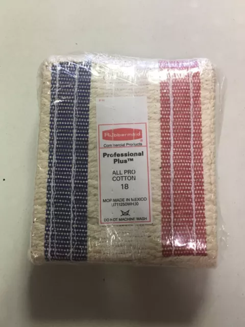 Genuine Rubbermaid U711250WH00 Professional Plus All Pro Cotton 18 Mop Head