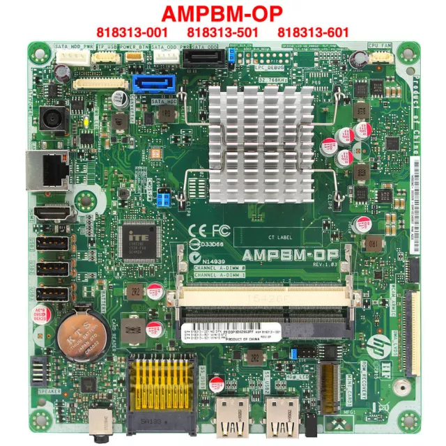 FOR HP 22-3160na 818313-001 AMPBM-OP REV:1.03 AiO Motherboard w/ AMD CPU