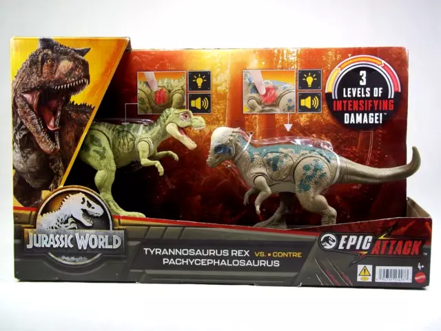 Jurassic World Epic Attack Tyrannosaurus Rex VS Pachycephalosaurus Jurassic Park