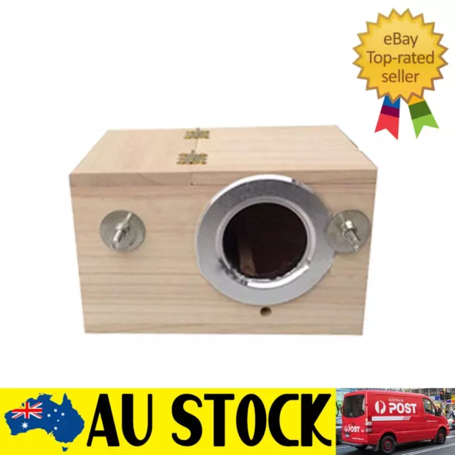 Wood'Bird Breeding Box Nest Sticck AU Window Parrot Nesting House Aviary Cage