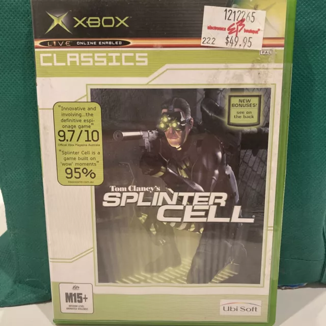 Tom Clancys Splinter Cell Xbox (Original) Game USED