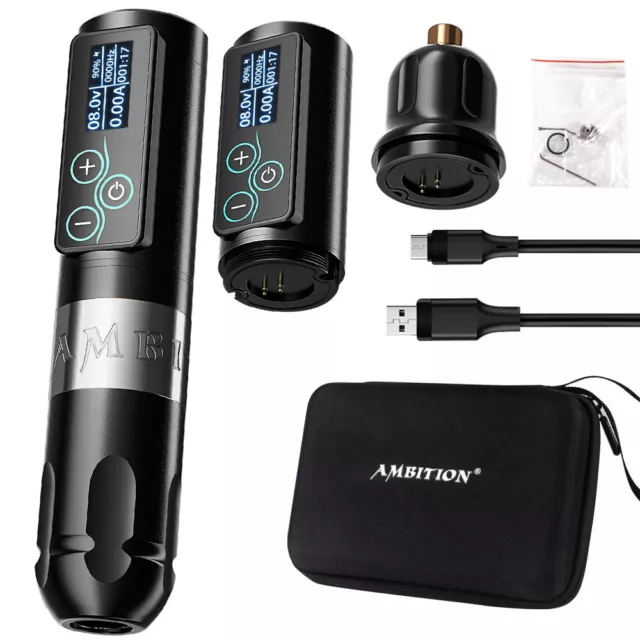 Ambition Wireless Tattoo Machine Rotary Pen Battery Pack 2400mAh Touch Screen