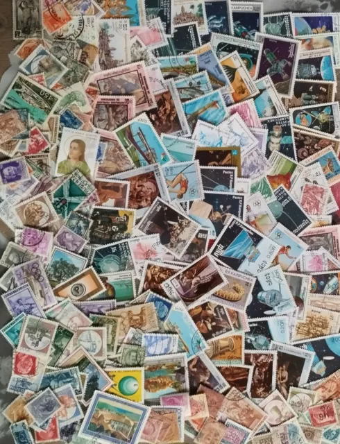 Monde  Superbe Lot  De 1000 Timbres Differents N*1