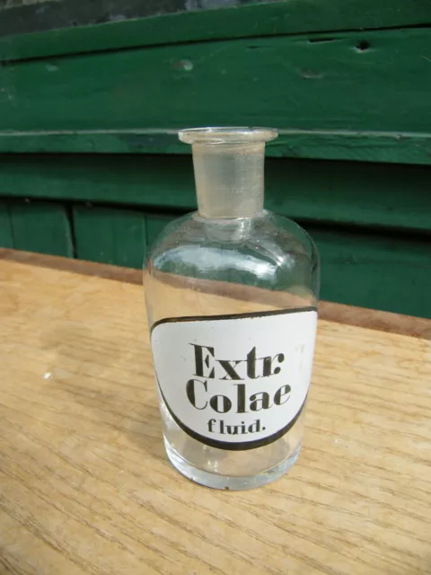 Flasche Apotheke Gläser Apothekerschrank Antik Extr. Colae Fluid