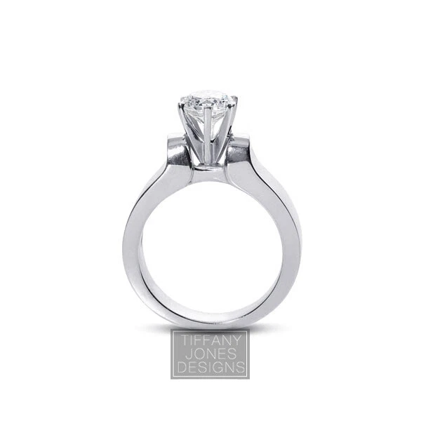 1 3/4ct F VS2 Round Natural Diamond 950 PL. Classic Solitaire Engagement Ring