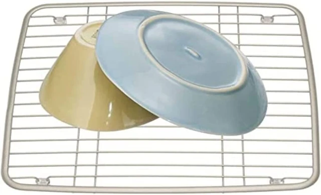 IDesign 80085 Protettore lavandino asse, rete drena piatti in metallo per lavandini cucina,