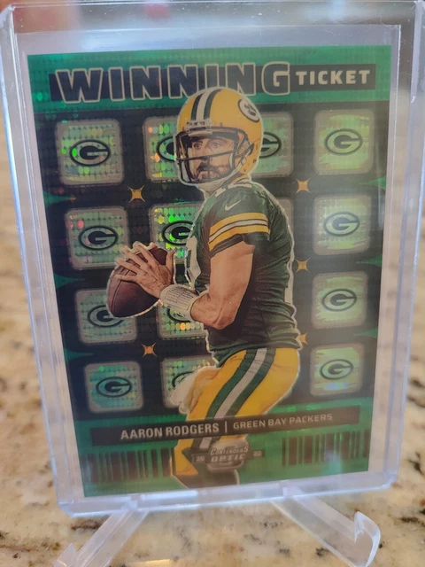 2022 Panini Contenders Optic Winning Tickets Green Pulsar AARON RODGERS #30/30