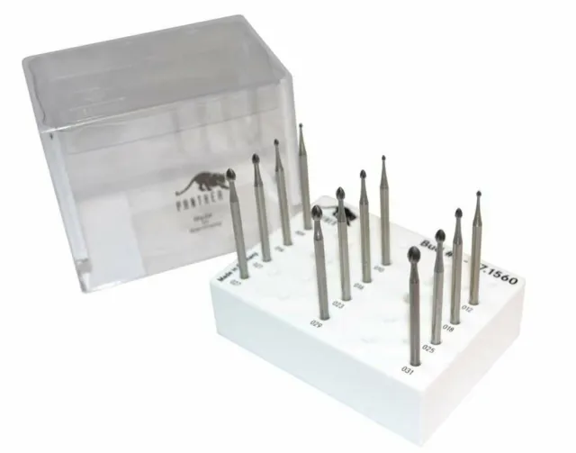 12-Piece Panther Bud Bur Set Sizes 0.90 to 3.10 MM Jewelry Making Rotary Tools