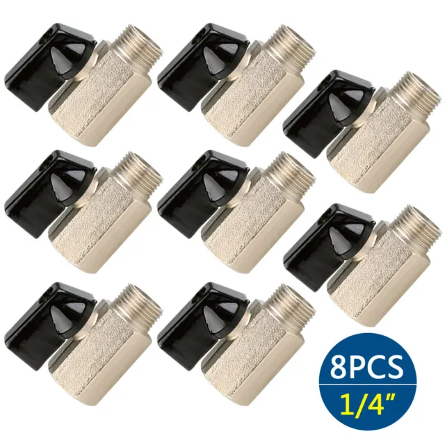 Carpet Cleaning 1/4" Ball Shut-Off Valve (Set of 8) for Wands Hoses USA STOCK