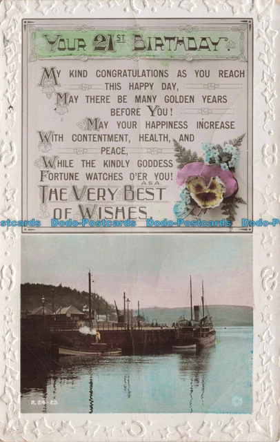 R669706 Your 21 st Birthday. The Very Best Wishes. Rotary Photo. RP. 1921