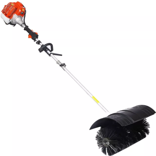 52CC 2 STROKE Snow Sweeper GASOLINE POWERED BROOM SWEEPER BROOM BRUSH Black