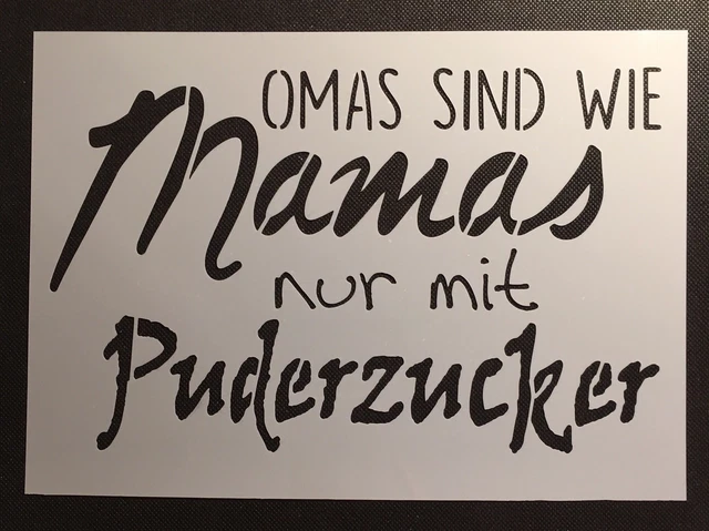 SHABBY CHIC SCHABLONE Oma Mama Familie f.Schild Spruch Geschenk Top