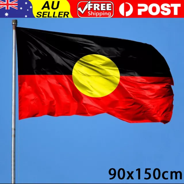 Australian Aboriginal Flag 150x90 cm Large Heavy Duty Indigenous Flag Large AU