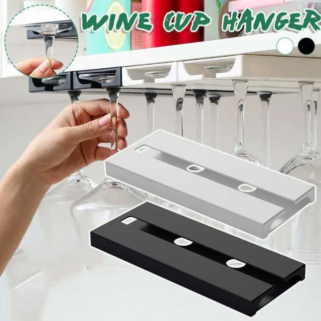2X Stemware Wine Glass Holder Goblet Glasses Storage Hanger for Bar Kitchen
