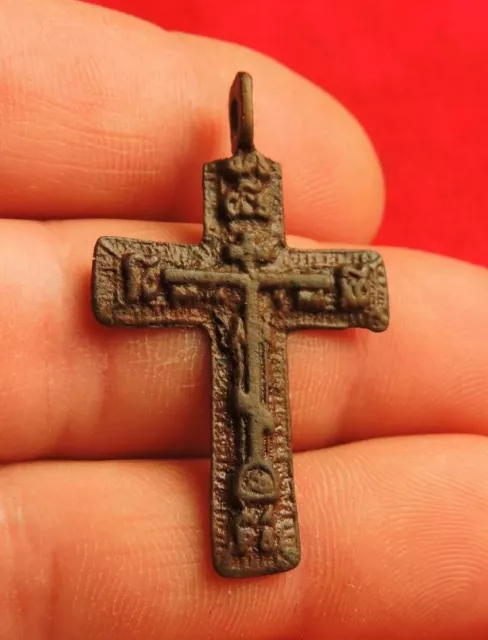 Ancient bronze cross Russian Empire 18th century