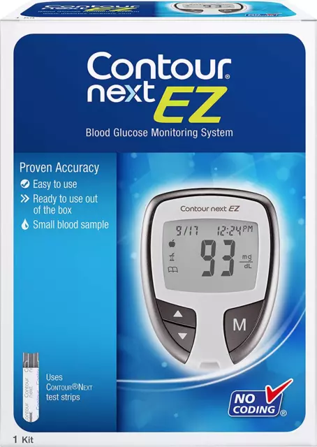 Medidor De Glucosa Azúcar Glucómetro Diabetes Contour Next EZ Glucose Bayer