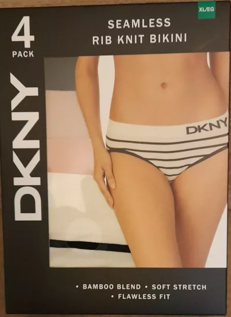 DKNY 4 PACK Women's Cotton Bikini, Briefs, Knickers, Size : L £19.99 -  PicClick UK